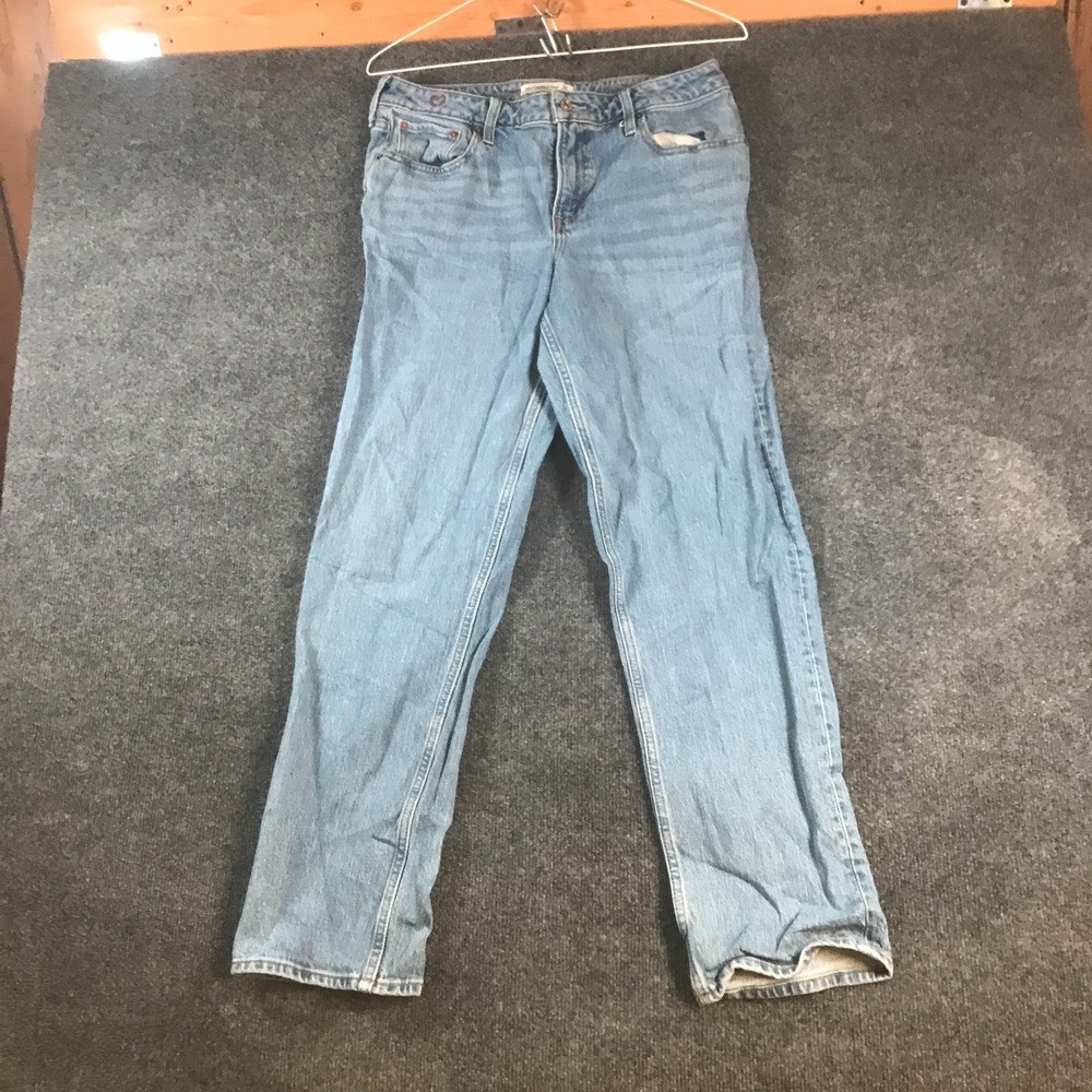 Abercrombie & Fitch Curve Love 90s Jeans Womens 31x29 Blue Denim Straight Leg